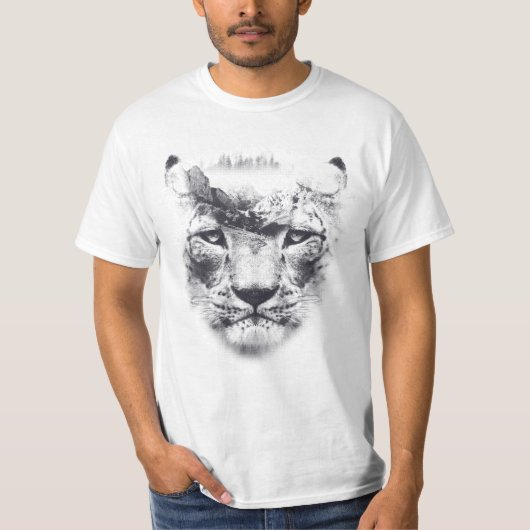 Mountain Lion Double Exposed T-shirt (Voorkant)
