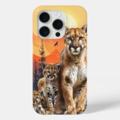 Mountain Lion en Cubs iPhone / iPad hoesje (Achterkant)