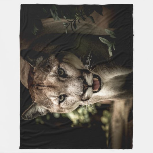 MOUNTAIN LION FLEECE DEKEN (Voorkant)