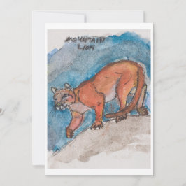 Mountain Lion Greeting Card Feestdagenkaart