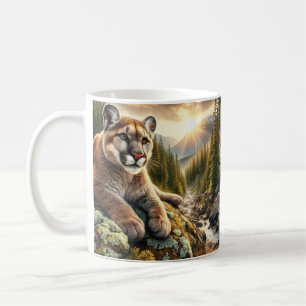 Mountain Lion Grote Katafel Kopje Koffiemok