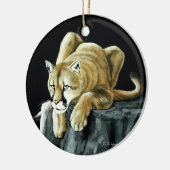 Mountain Lion Keramisch Ornament (Links)