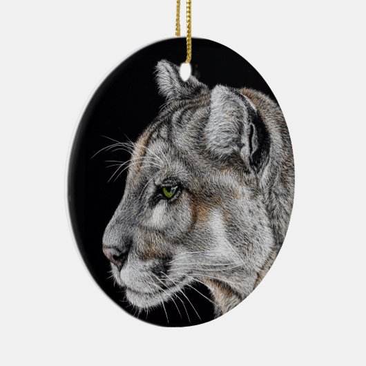 Mountain Lion Keramisch Ornament (Rechts)