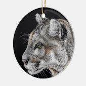Mountain Lion Keramisch Ornament (Links)