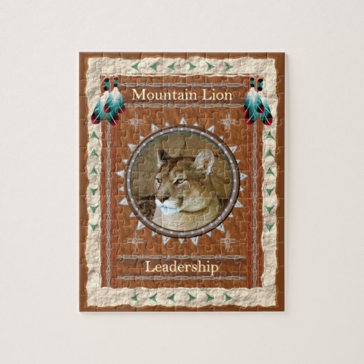 Mountain Lion - Leadership - Jigzaag Puzzle w/ Box Legpuzzel (Verticaal)