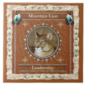 Mountain Lion - Leadership - Keramische Teile Tegeltje (Voorkant)