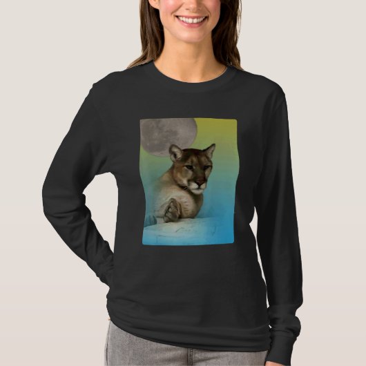 Mountain Lion maanlicht T-shirt (Voorkant)