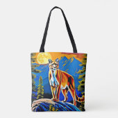 Mountain Lion Moonlit Peak Tote Bag (Achterkant)