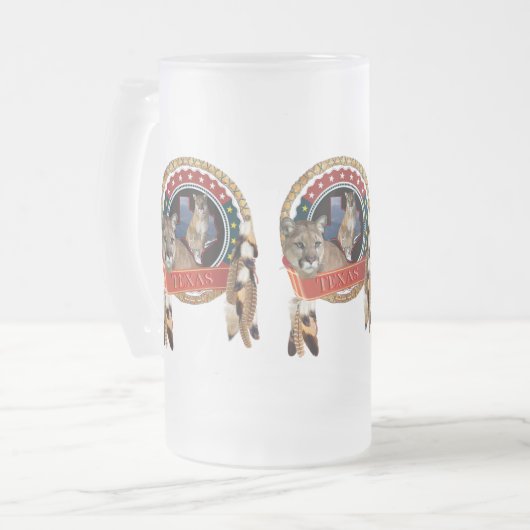 Mountain lion of Texas Matglas Bierpul (Voorkant links)