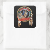 Mountain lion of Texas Vierkante Sticker (Tas)