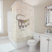 Mountain Lion Petroglyph Curtain Douchegordijn (In situ)