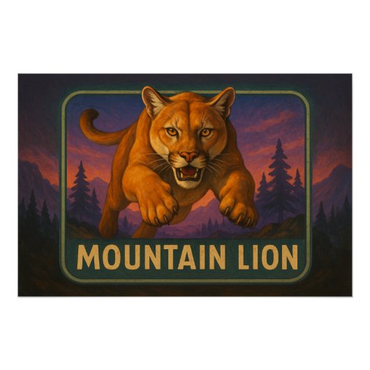 Mountain Lion Poster (Voorkant)