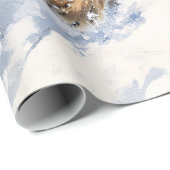 Mountain Lion Prowling in de sneeuw Decoupage Cadeaupapier (Rol Hoek)