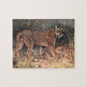 Mountain Lion, Puma of Cougar door CE Swan Legpuzzel