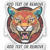 Mountain Lion Puma School Mascot Aangepaste auto Sticker (Voorkant)