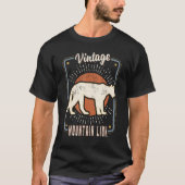 Mountain Lion  Retro Classic Animal Love T-shirt (Voorkant)