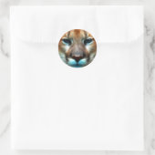 Mountain Lion Ronde Sticker (Tas)