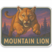 Mountain Lion Sticker (Voorkant)