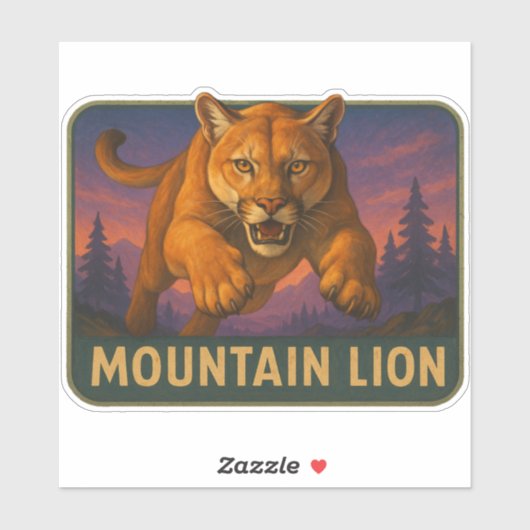 Mountain Lion Sticker (Vel)