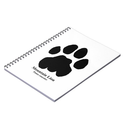 Mountain Lion Track Notitieboek (Linkerzijde)