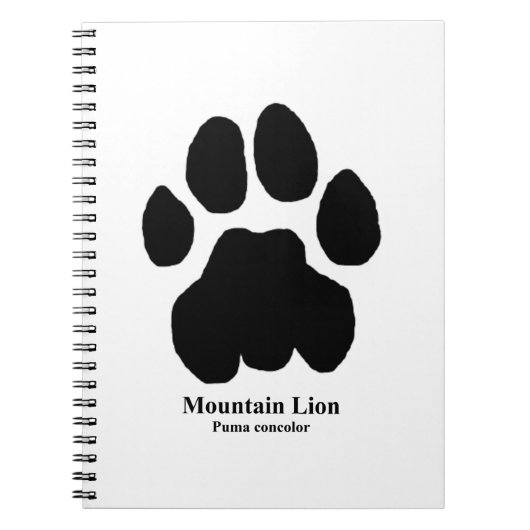 Mountain Lion Track Notitieboek (Voorkant)
