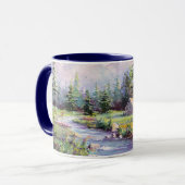 MOUNTAIN LOG CABIN DOOR SHARON SHARPE MOK (Voorkant links)