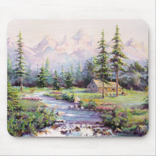 MOUNTAIN LOG CABIN DOOR SHARON SHARPE MUISMAT