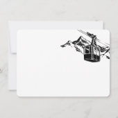 Mountain Love Dusty Blue Wedding Bedankkaart (Achterkant)