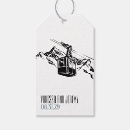 Mountain Love Dusty Blue Wedding Cadeaulabel