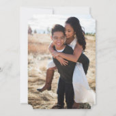 Mountain Love Dusty Blue Wedding Kaart (Achterkant)