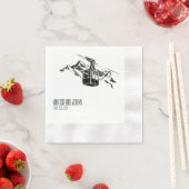 Mountain Love Dusty Blue Wedding Servet (Insitu)