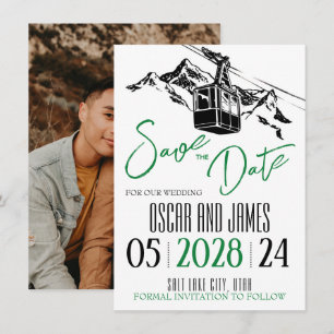 Mountain Love Groen Save The Date