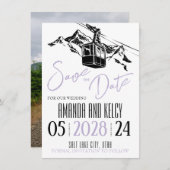 Mountain Love Lila Save The Date (Voorkant / Achterkant)