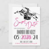 Mountain Love Magenta Save The Date (Voorkant)