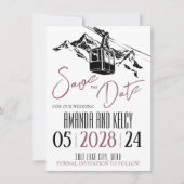 Mountain Love Mauve Save The Date (Voorkant)