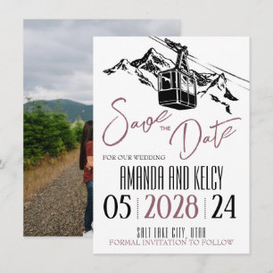 Mountain Love Mauve Save The Date