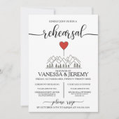 Mountain Love repetitie diner uitnodiging (Voorkant)