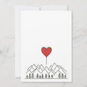 Mountain Love repetitie diner uitnodiging (Achterkant)