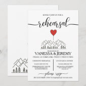 Mountain Love repetitie diner uitnodiging (Voorkant / Achterkant)