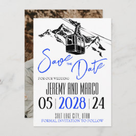 Mountain Love Royal Blue Save The Date