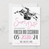 Mountain Love Roze Save The Date (Voorkant)