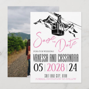 Mountain Love Roze Save The Date