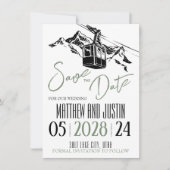 Mountain Love Sage Green Save The Date (Voorkant)