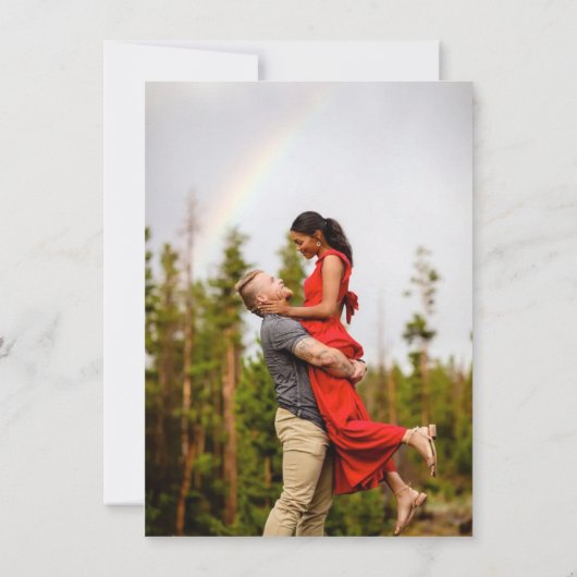 Mountain Love Taupe Save The Date (Achterkant)