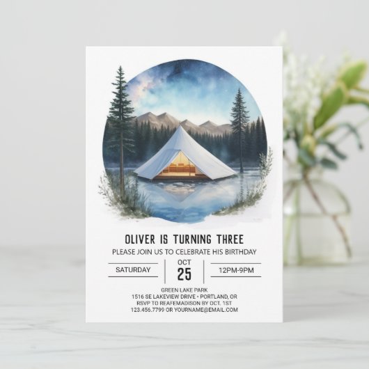 Mountain Magic Kids Verjaardag Kaart (Staand voorkant)