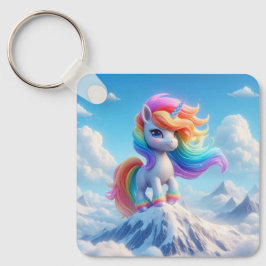 Mountain Magic Rainbow Unicorn Sleutelhanger