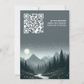 Mountain Magic uitnodiging met QR-code (Achterkant)