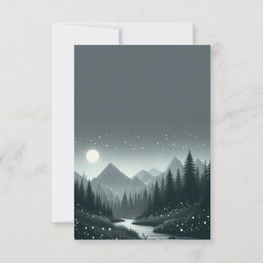 Mountain Magic Voedsel Keuzen RSVP Kaartje (Achterkant)