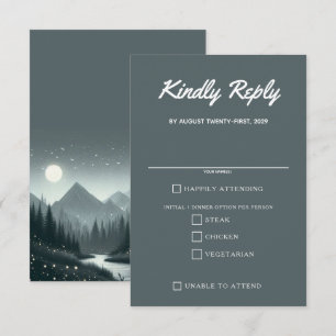 Mountain Magic Voedsel Keuzen RSVP Kaartje