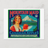 Mountain Maid Apple LabelCanada Briefkaart (Voorkant)
